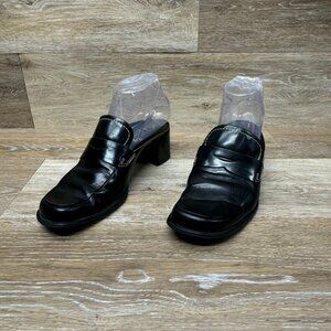 Franco Sarto Black Penny Loafer Slip On Mule Women's Size 7